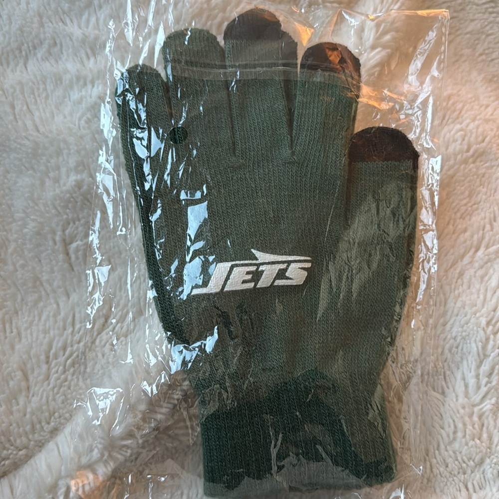 New York Jets | NFL Football Green Knit Gloves with Logo New in Package